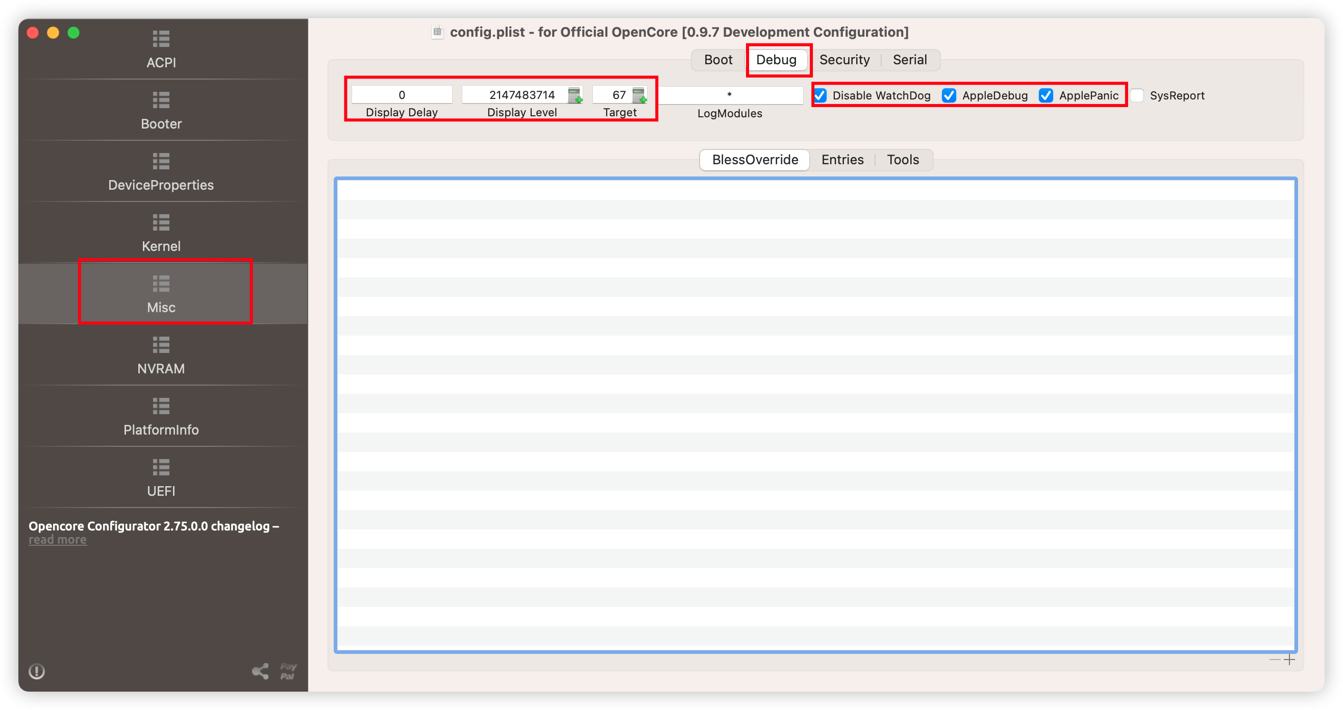 OpencoreConfigurator